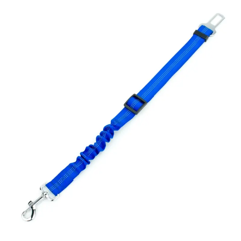 New Kct Dog Seat Belt Clip Lead - Blue Ppa121blu