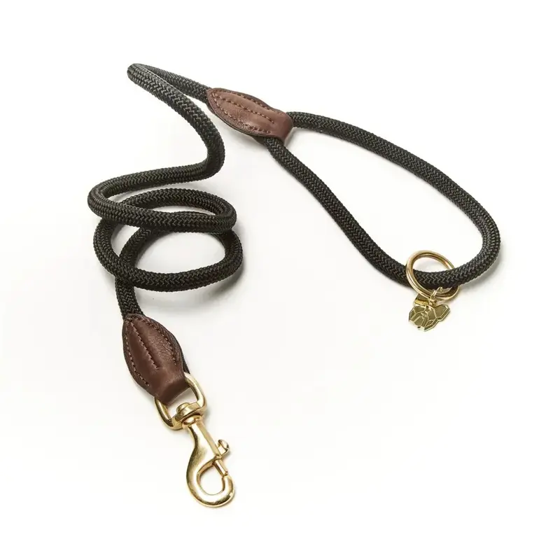 Digby & Fox Unisex Black Digby And Fox Fine Rope Lead