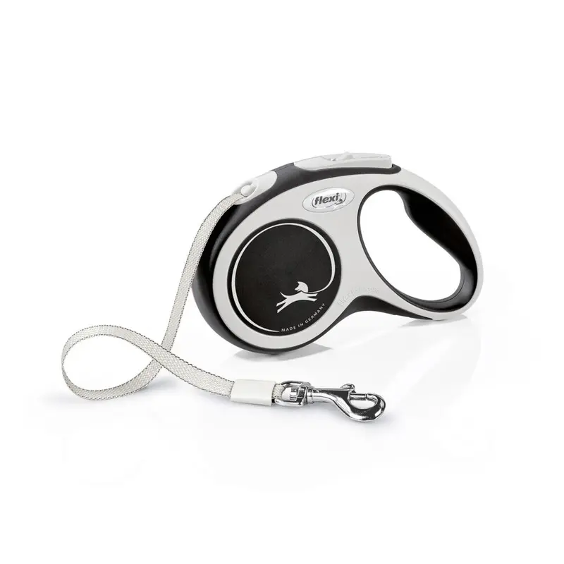 Flexi Black (5M, ) New Comfort Tape Retractable Dog Lead 5M