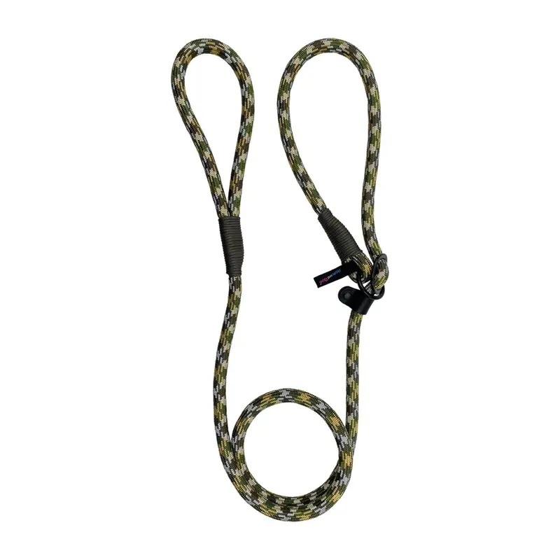 Hem & Co Unisex Green Hem And Boo High Performance Rope Slip Lead - Khaki/Grey 150Cm