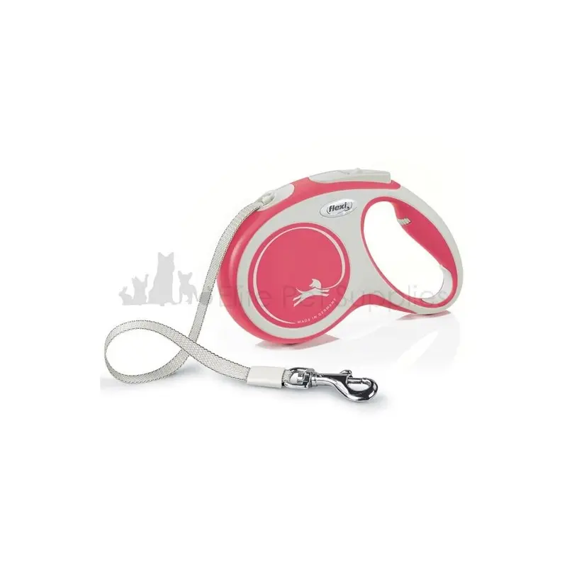 New Flexi Dog Lead Comfort Tape 5M - Red Medium