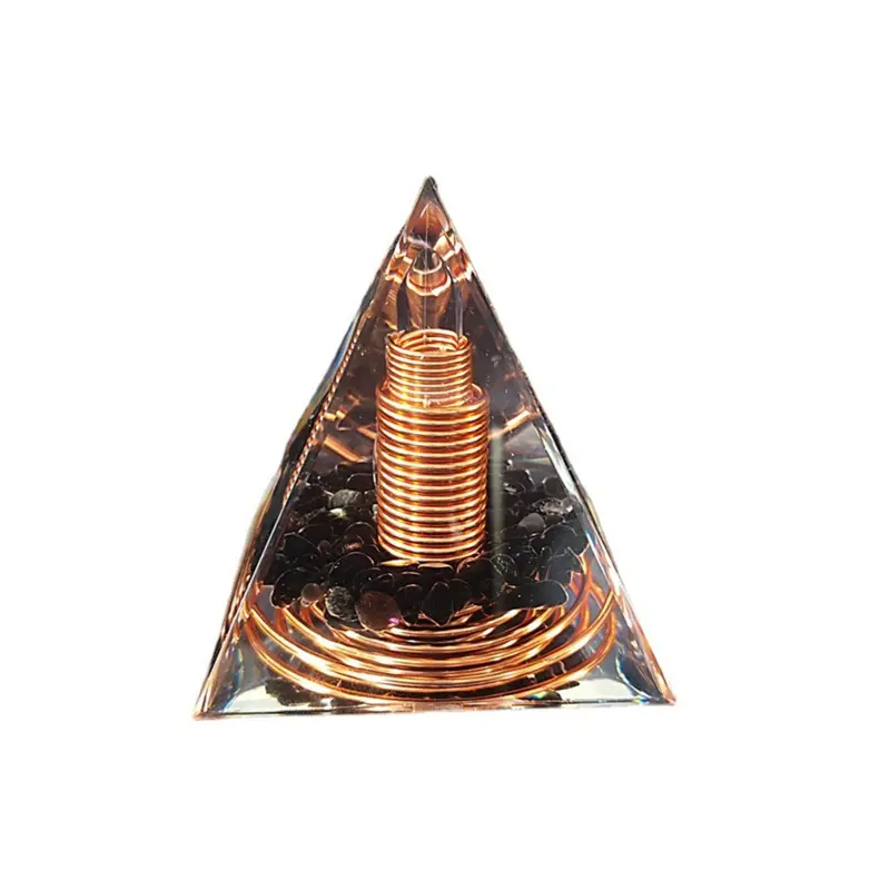 Tlily Cnnotepad Crystal Gravel Spiral Pyramid Coil Handmade Home 6Cm