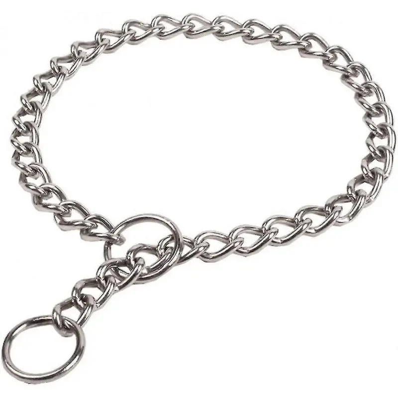 Hiigyl (As Show, One Size) Chain Dog Training Choke Collar ,24 Inch, 3.5Mm