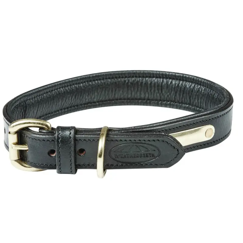 New Weatherbeeta (Xs, ) Padded Leather Dog Collar Black