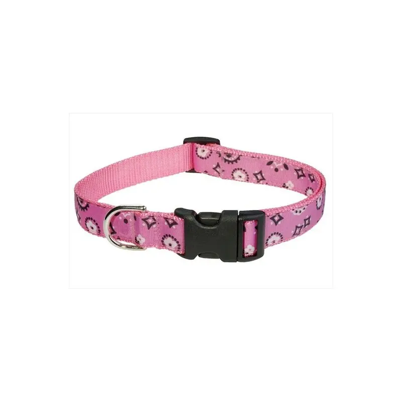Sassy Dog Wear Pink Bandana 3-C Bandana Dog Collar, - Medium