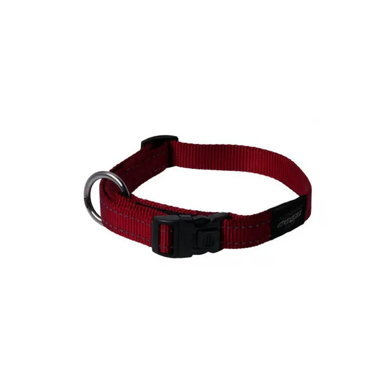 Rogz Red Utility Bright Reflective Durable Dog Collar,