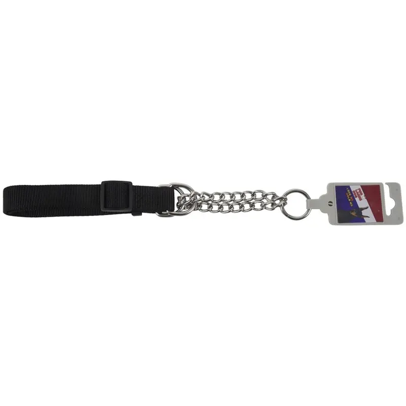 Tlily Black Gear Martingale Adjustable Choke-Style Dog Collar