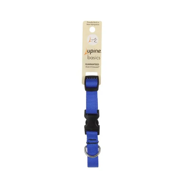 Lupine Blue Adjustable Nylon Dog Collar (23-35.5 X 2.54 Cm) Size 23
