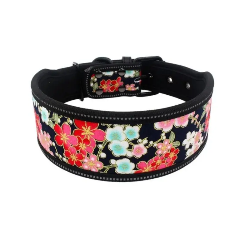 Hod Pets (Floral, M) Printed Adjustable Stylish Dog Collars