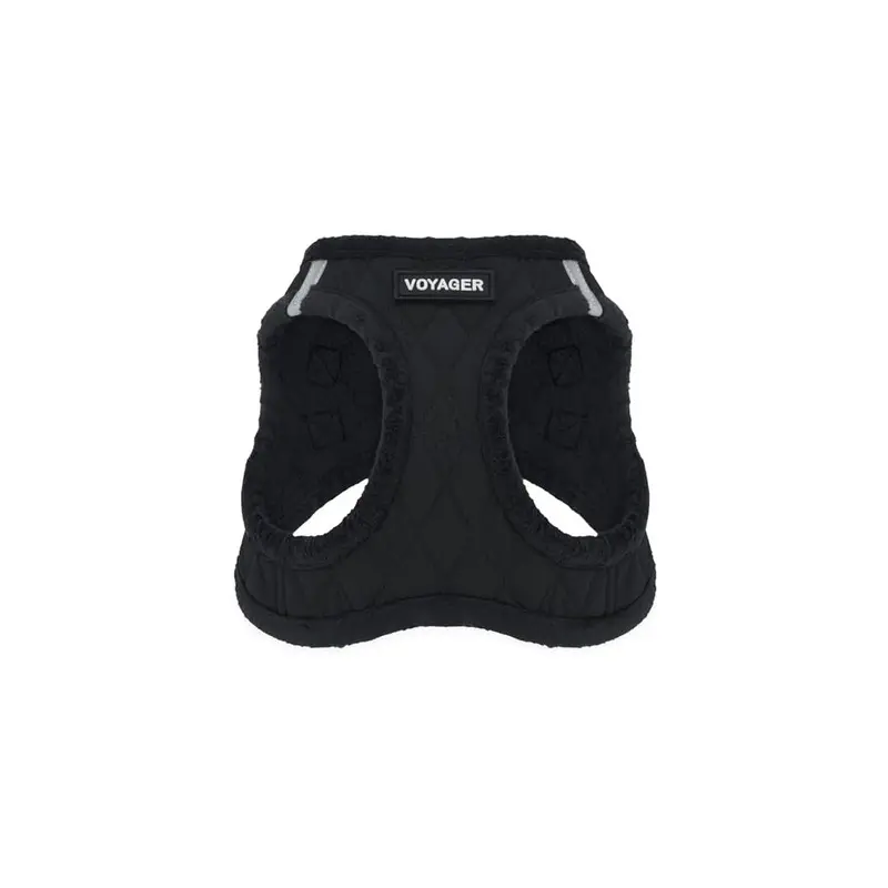 Best Pet Supplies Black Step-In Plush Dog Harness, S, Small