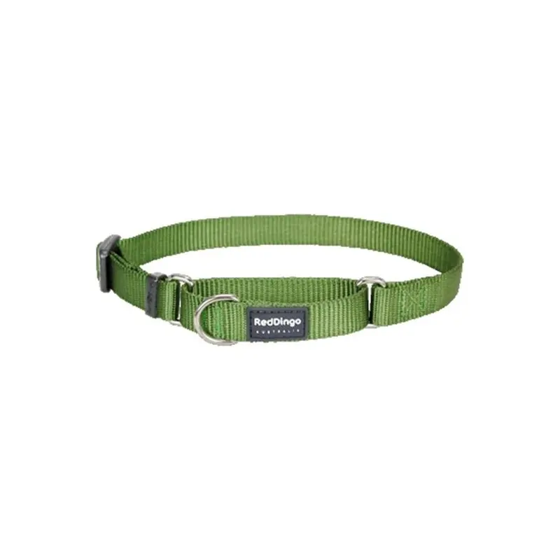 Red Dingo Green,Red Martingale Dog Collar Classic Green, Small