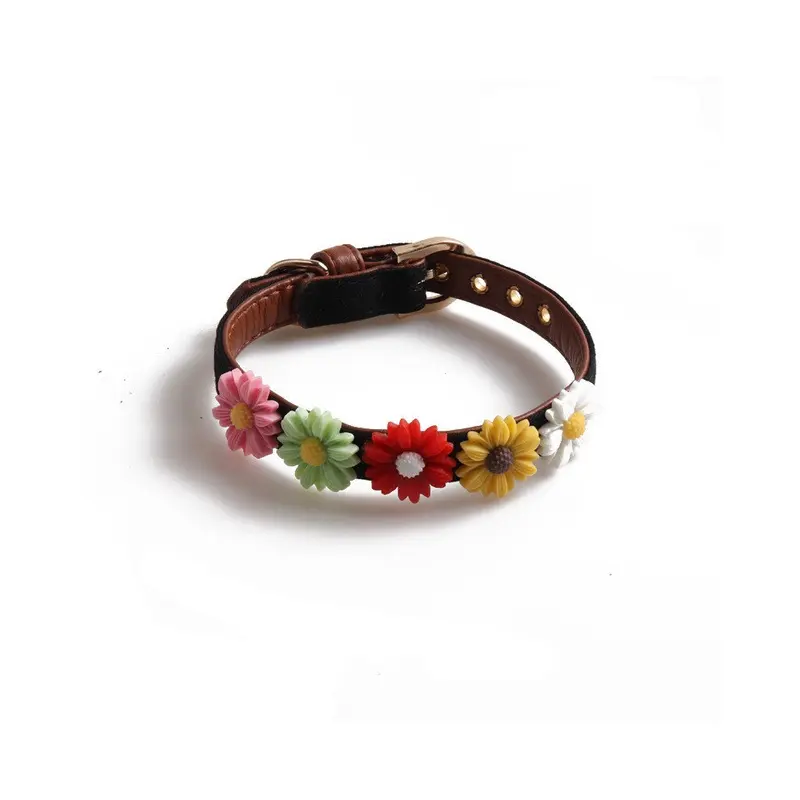(StyleA) Pet New Collar Daisy Flower Element Multicolor Selection Adjusted Be Can