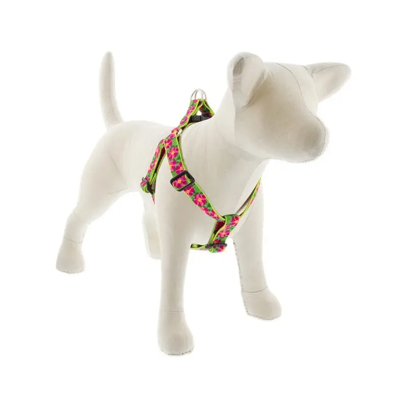 Lupinpet Lupine Step In Dog Harness 1"""" Wide Petunias With 24-38"""" Girth Size 1