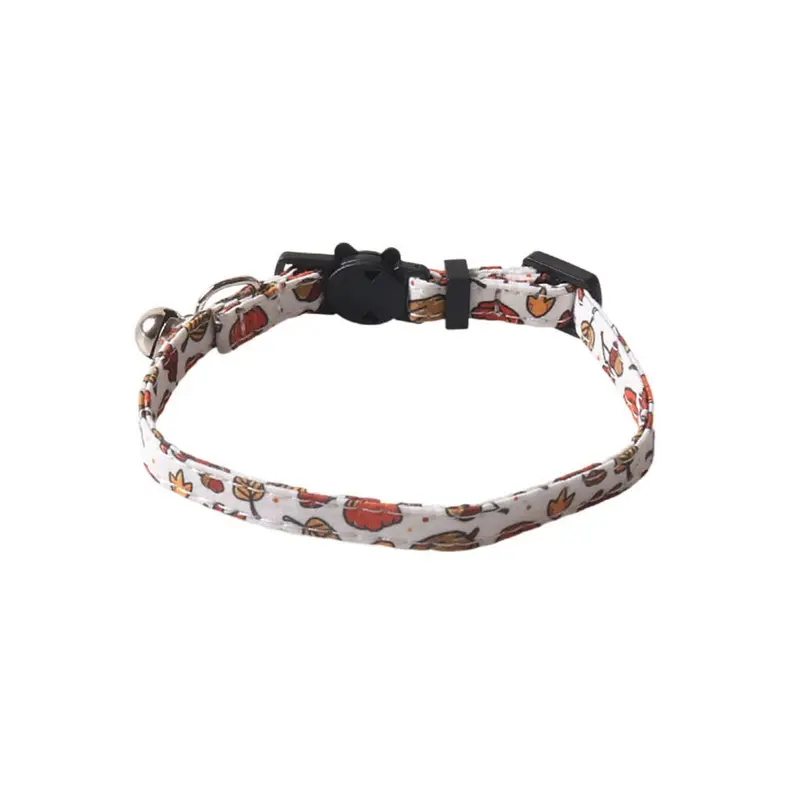 (StyleO) Pet Collar New Thanksgiving Elements Maple Leaf Pumpkin Series Collar Cat