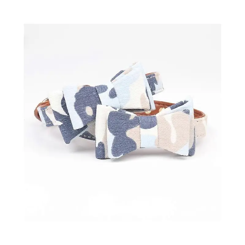 (As show, One size) Camouflage Stylish Bow Pet Collar for Dog