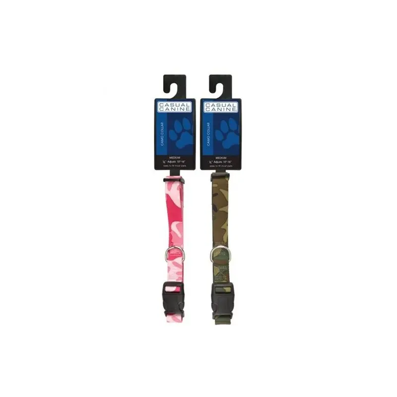 Partyanimal Green 10-16 In. Camo Dog Collar,