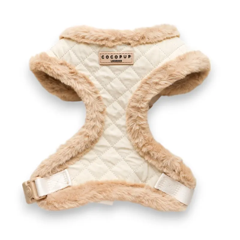 Cocopup Quilted Dog Harness Cream Small