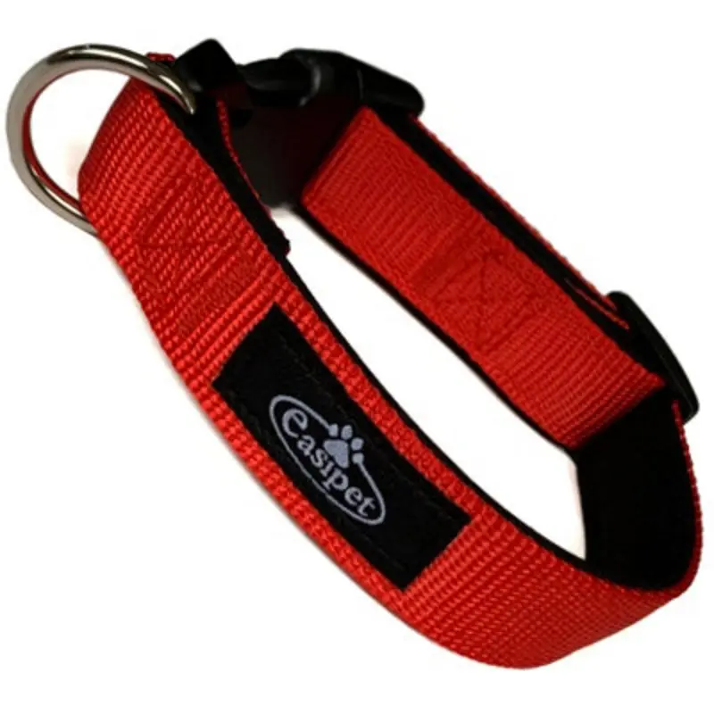 B&Q Red Dog Collar Neoprene Padded Waterproof Comfort Collar Small