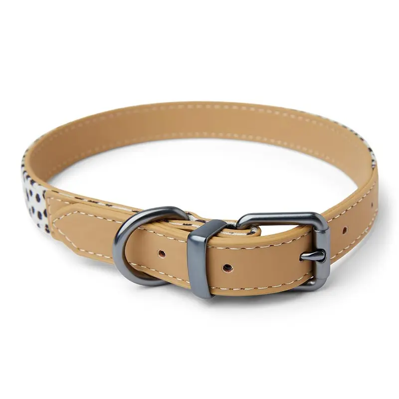 Pets At Home Animal Print Dog Collar Brown Medium