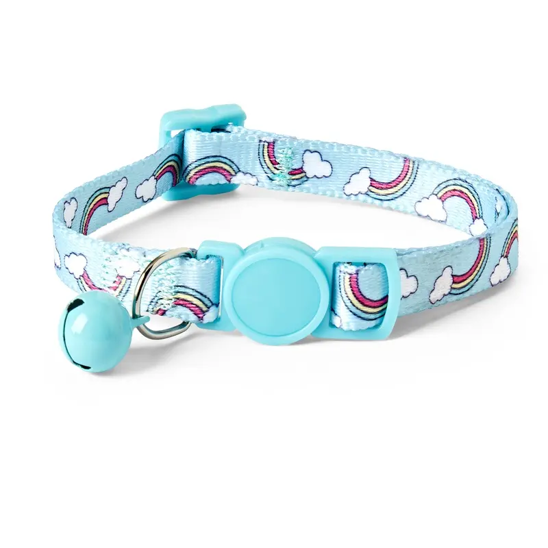 Pets At Home Rainbow Cat Collar Blue