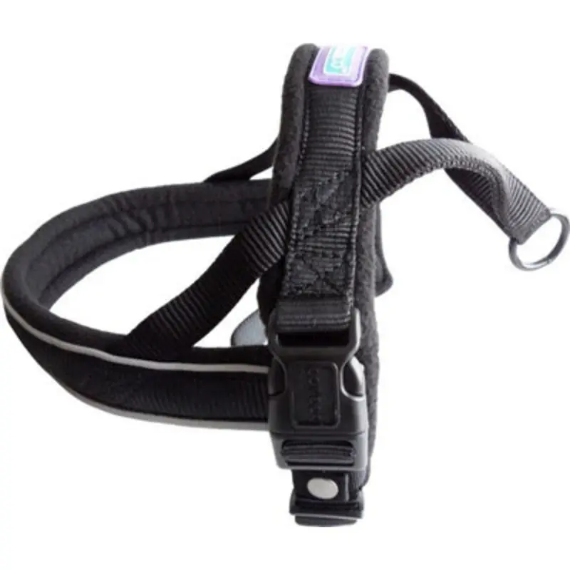 B&Q Dogco Nylon Norwegian Harness Reflective Pad Lge Black