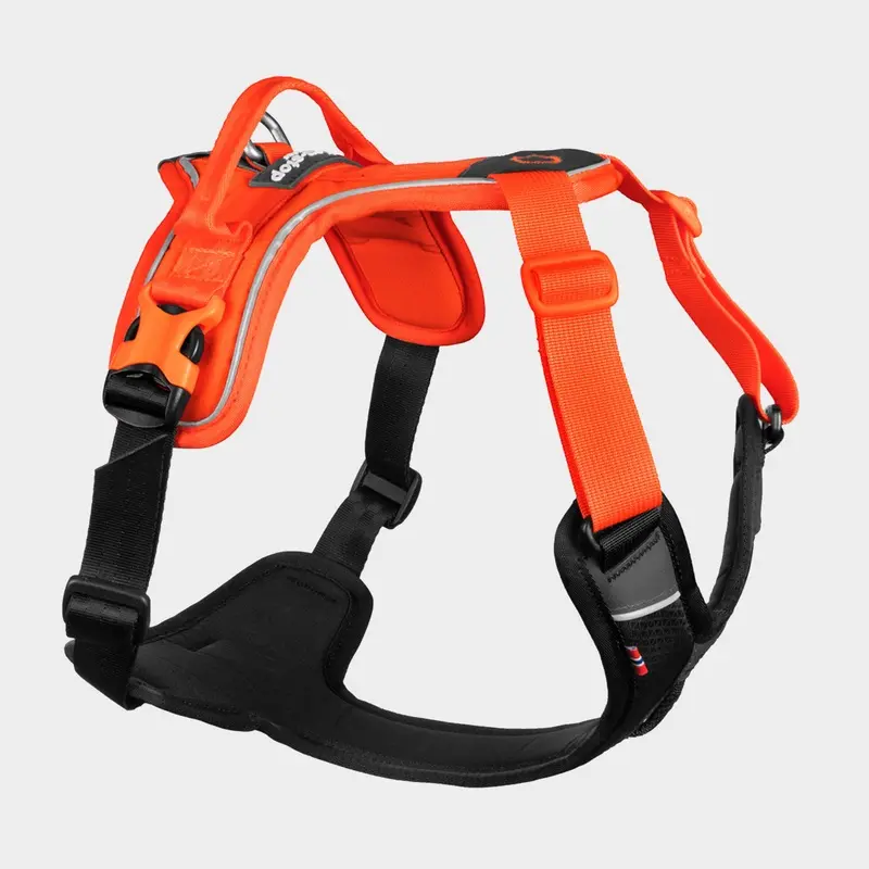 Non-Stop Dogwear Unisex Black Ramble Harness - Orange Small