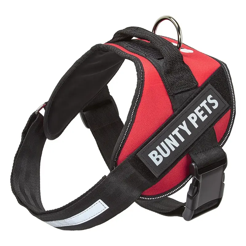 Bunty Red , ) No Pull Dog Harness, Adjustable Fit, Back Handle Small
