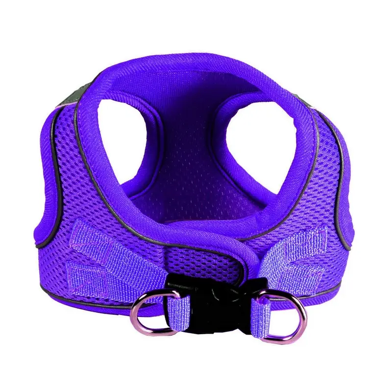 Hip Doggie HD-6EZMPR-XL Sport Mesh Purple EZ Reflective Harness Vest XL Dog Harness