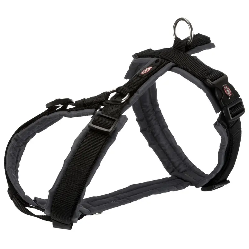 Trixie Premium And Graphite Trekking Harness For Dogs - Black Small