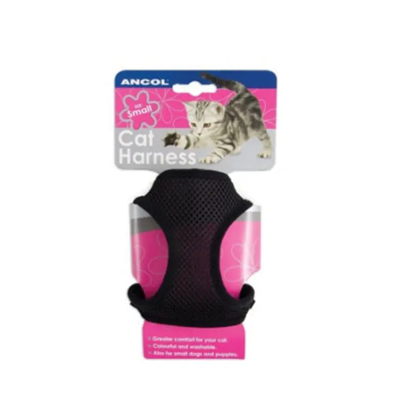 Ancol Soft Harness & Lead Mediumium Black