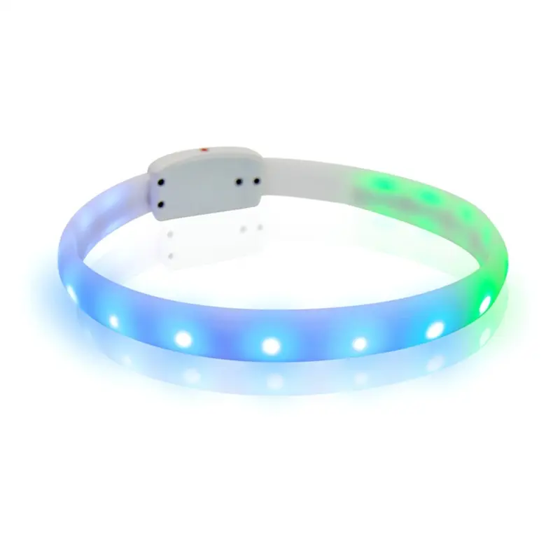 Spactz Light Led Colorful Dog Collar, Rechargeable Usb 65Cm