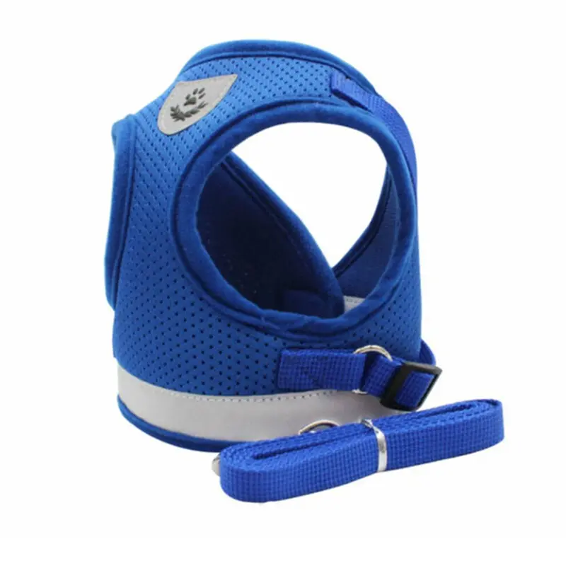 J&Y Blue (X, ) Comfortable Pet Harness And Leash Large