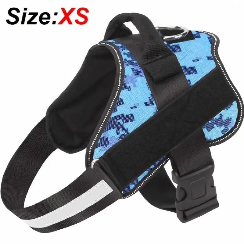 Multicoloured Reflective No Pull Dog Harness With Breathable And Handle