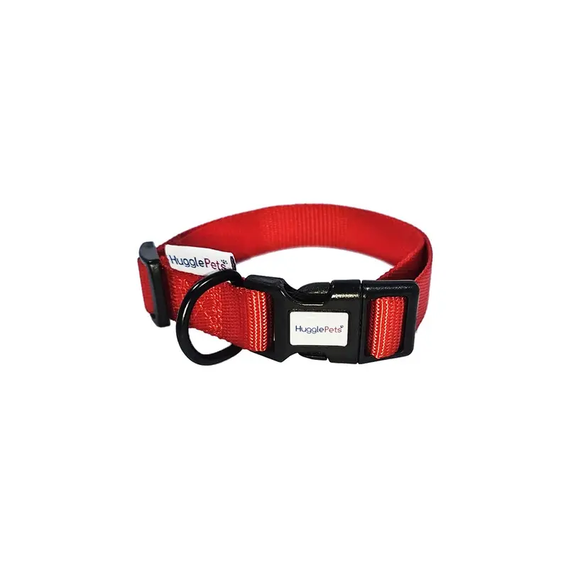 New Hugglepets , ) Adjustable Snappy Dog Collar Red 808074 Large