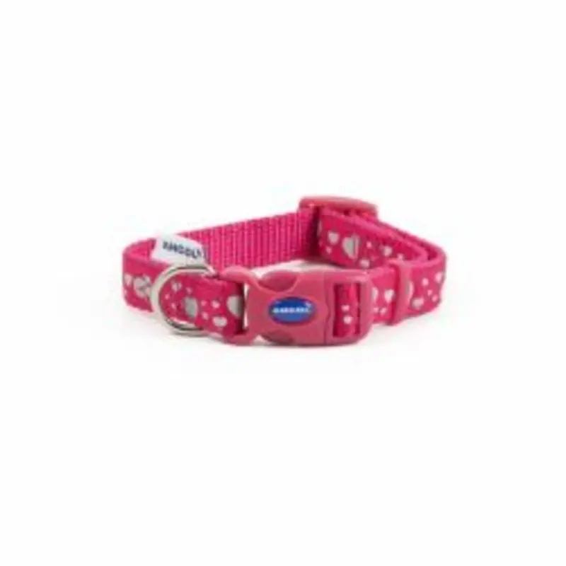 Ancol Hearts Fashion Dog Collar - 45-70Cm Pink Small