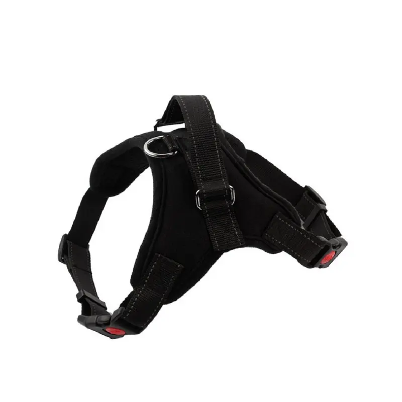 Multicoloured (Black, L) Good Quality Dog Pet Harness Vest W/ Handle