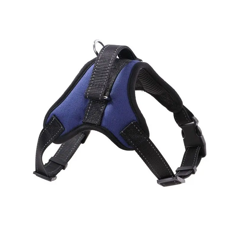 Multicoloured (Blue) No Pull Adjustable Harness Leash Dog Pet Vest