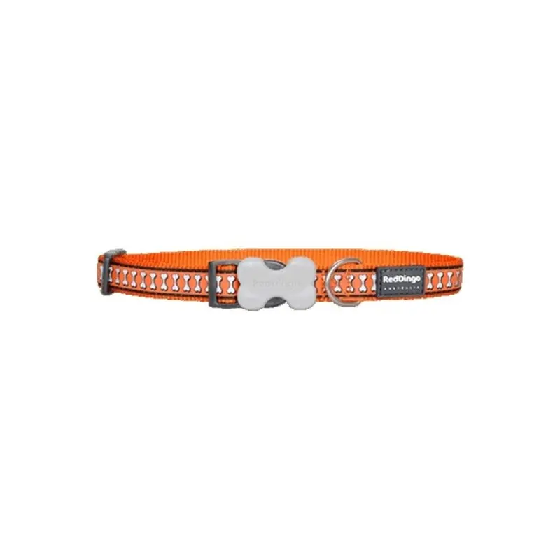Red Dingo Orange,Red Dog Collar Reflective Orange, Medium