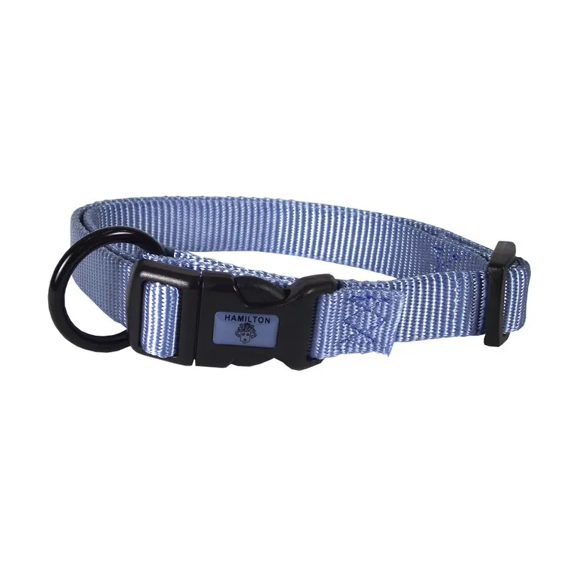 New Hamilton Adjustable Nylon Dog Collar Berry 3/4"""" X 16-22"""" Blue Fam 16/22 By Size 3