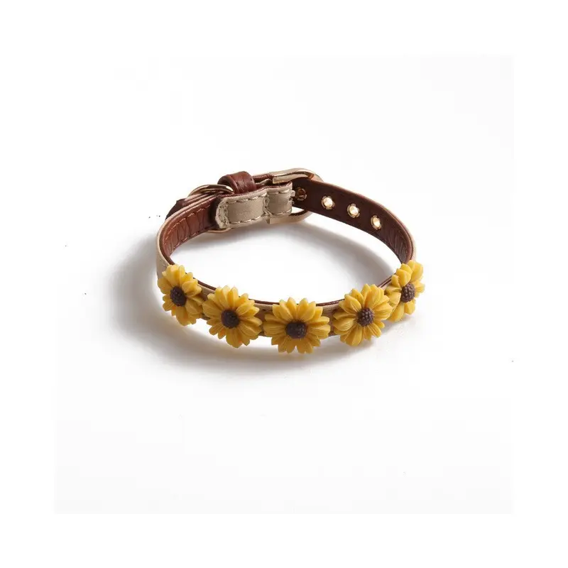 (StyleO) Pet New Collar Daisy Flower Element Multicolor Selection Adjusted Be Can