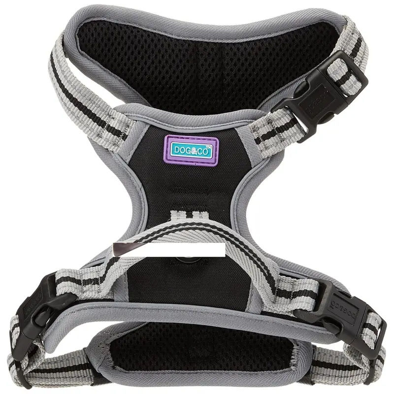 Dog & Co Sports Harness, Padded and Reflective, Black Small