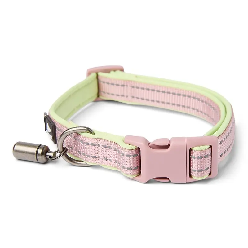 3 Peaks Padded Easy Clean Dog Collar Pink Large