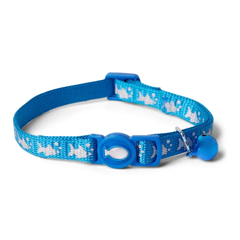Reflective Fish Blue Cat Collar