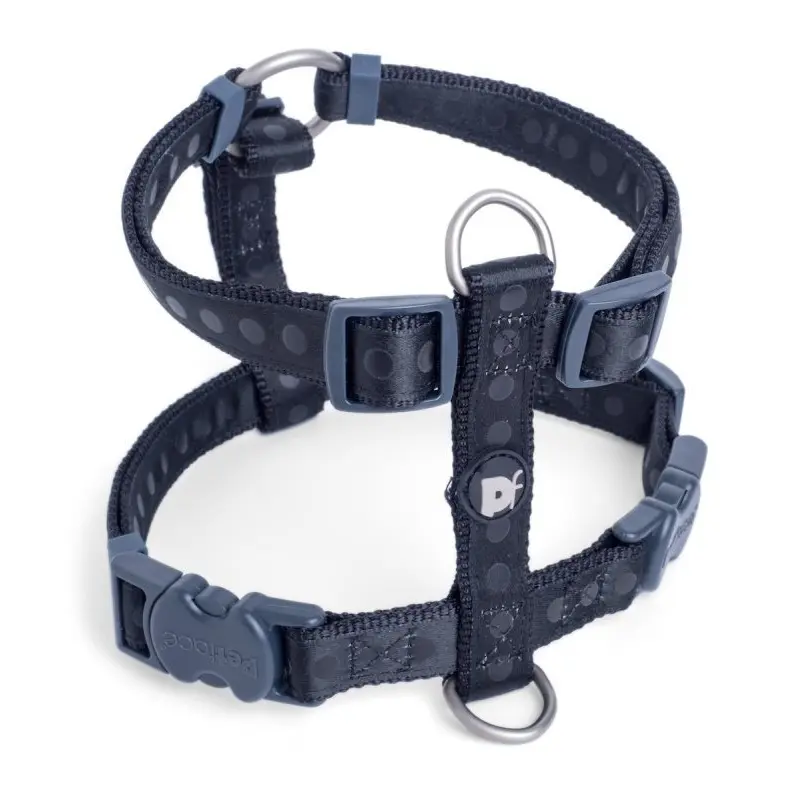 Petface Tonal Dots Dog Harness - Black Medium