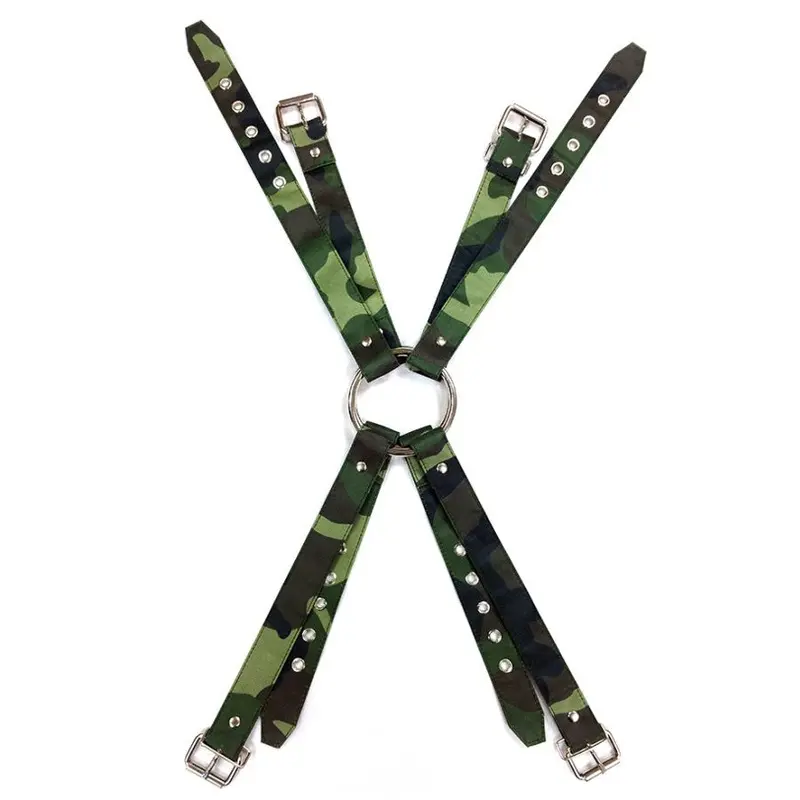 Rouge Mens Green Army Camouflage Chest Harness