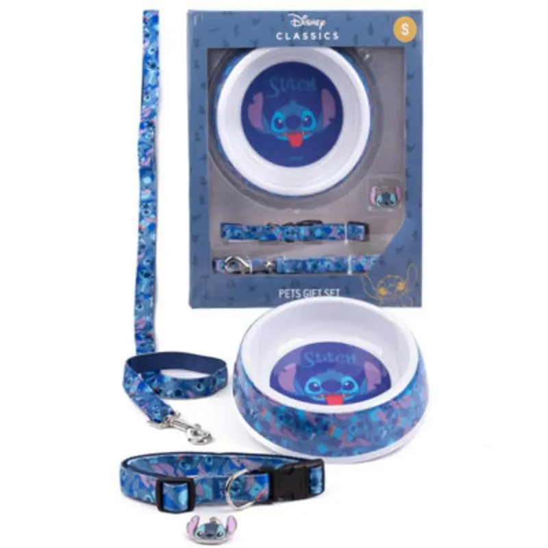 B&Q Lilo & Stitch Dog Collar Set (Pack Of 4) (S) Blue