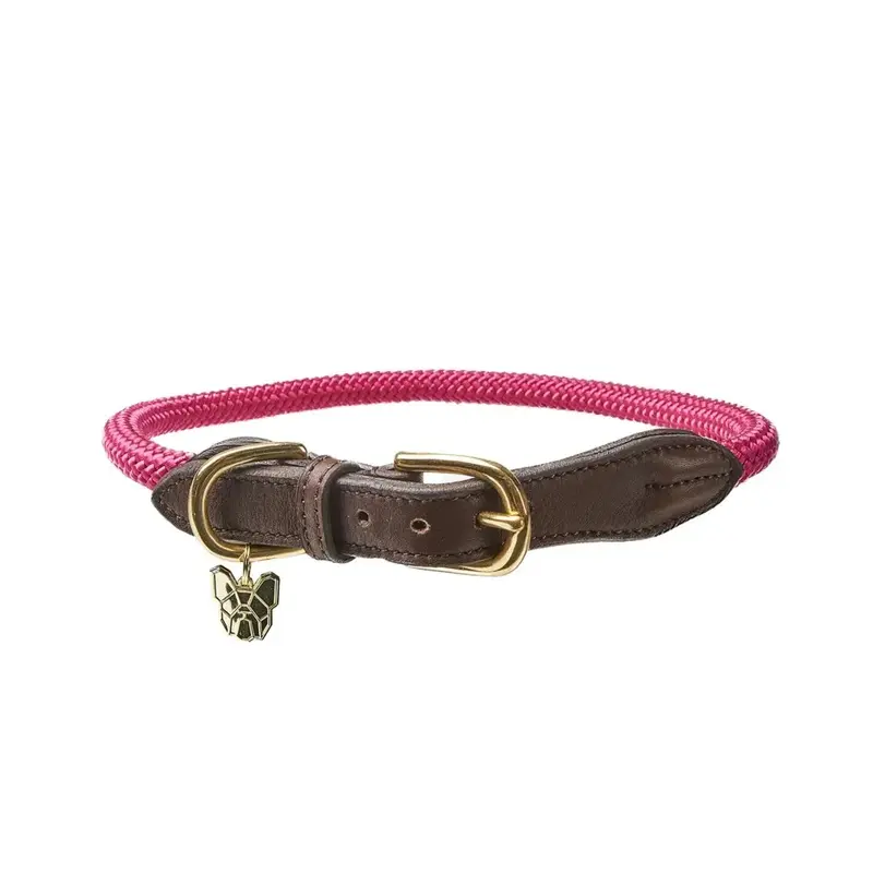 Digby & Fox Unisex Pink Digby And Fox Fine Rope Collar Medium