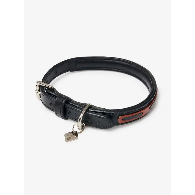 LeMieux Cambridge Dog Collar - Black/Tan Size: XS