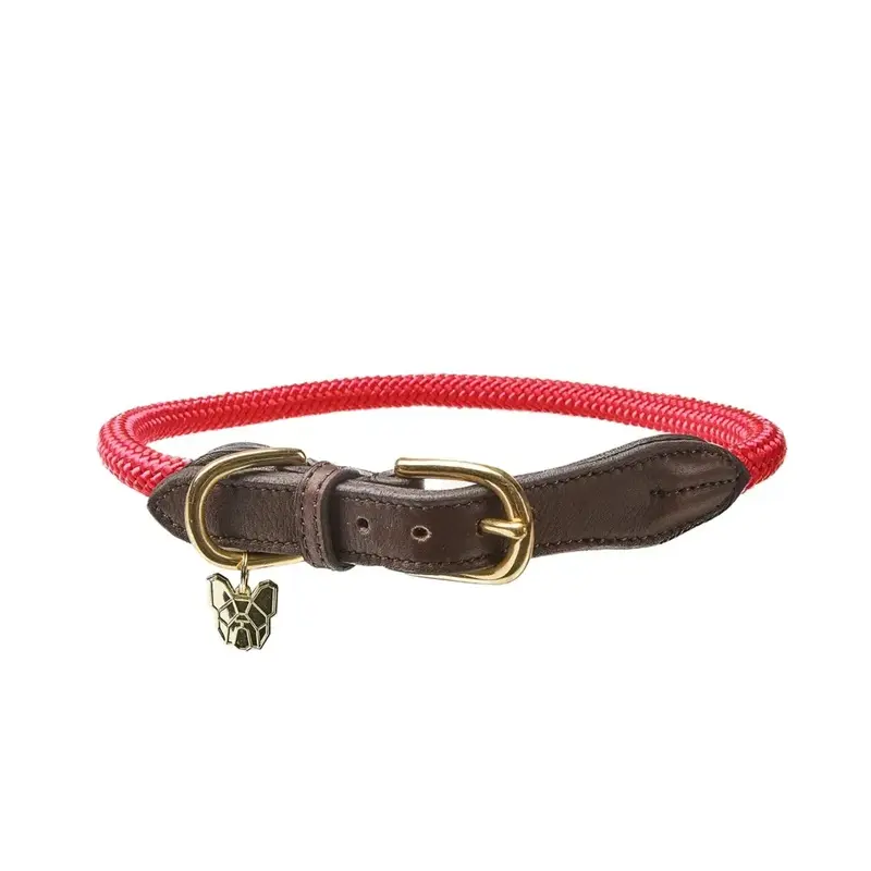 Digby & Fox Unisex Red Digby And Fox Fine Rope Collar Small