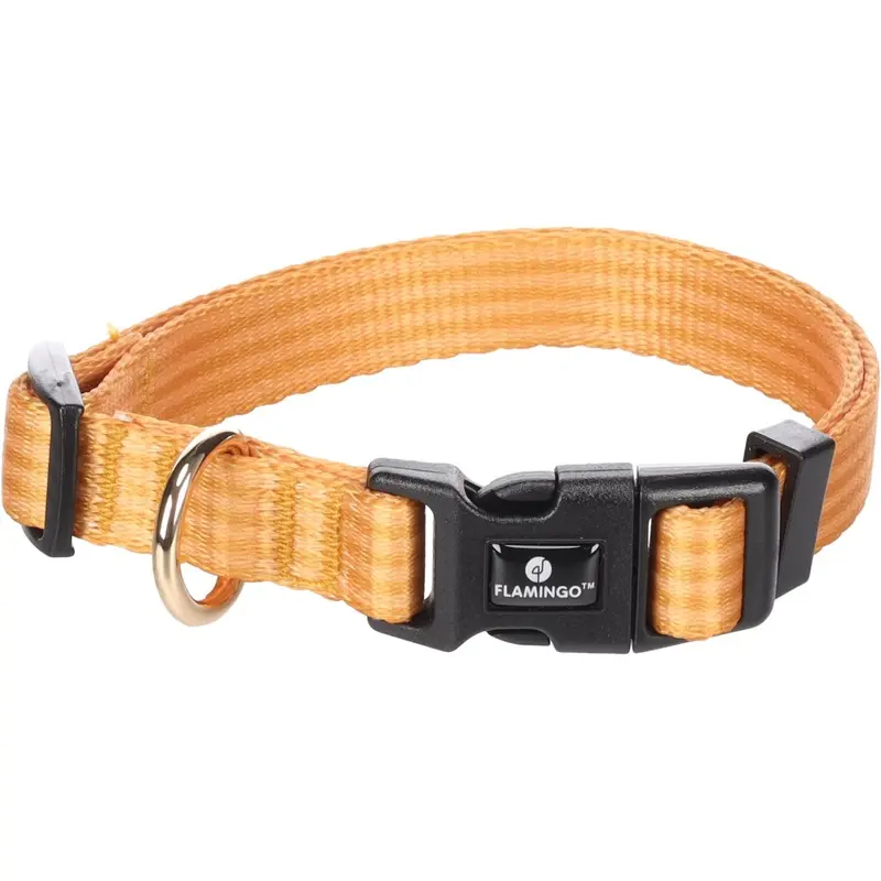Flamingo Dog Collar Noekie Yellow S 30-45cm 15mm